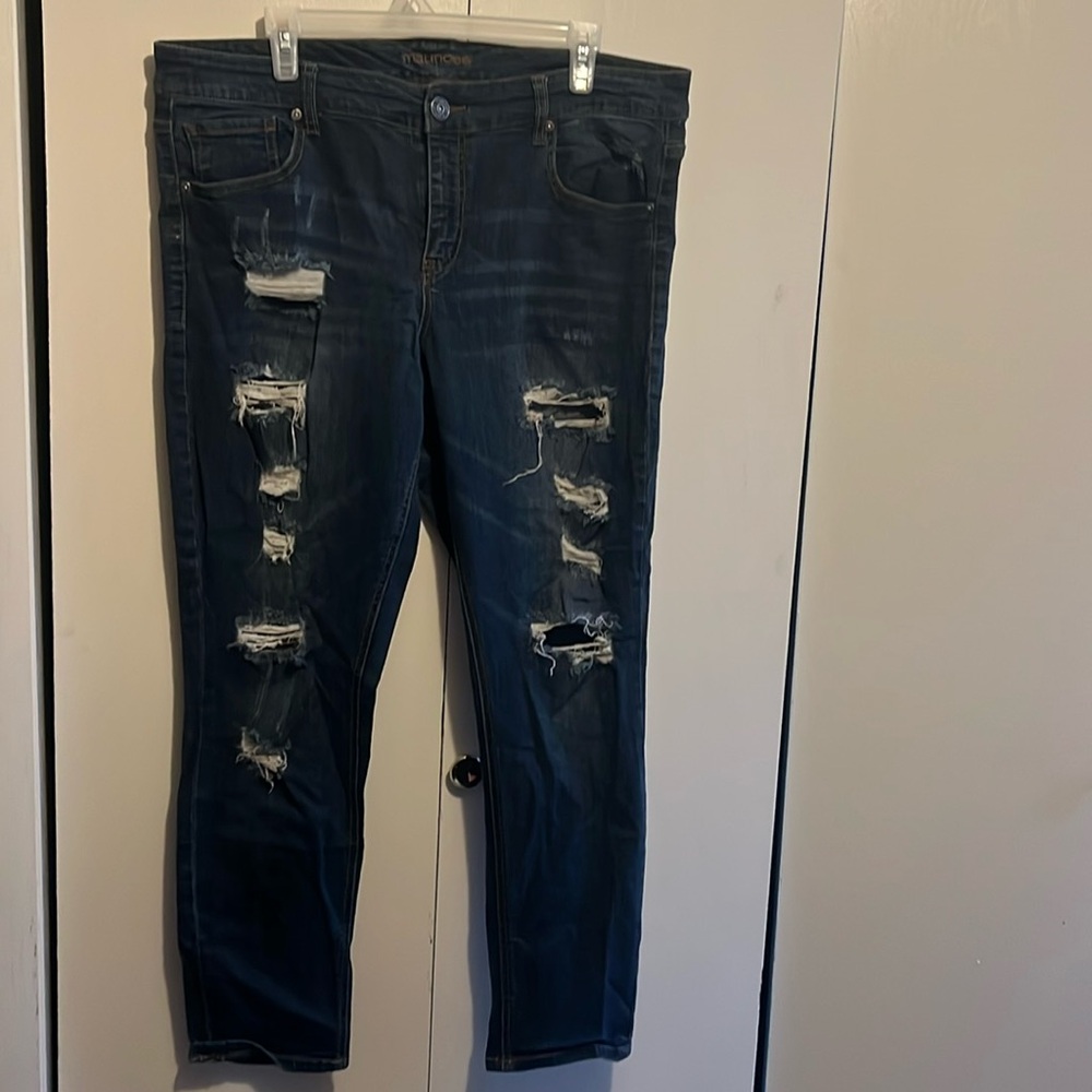 Distressed Maurices jeans
